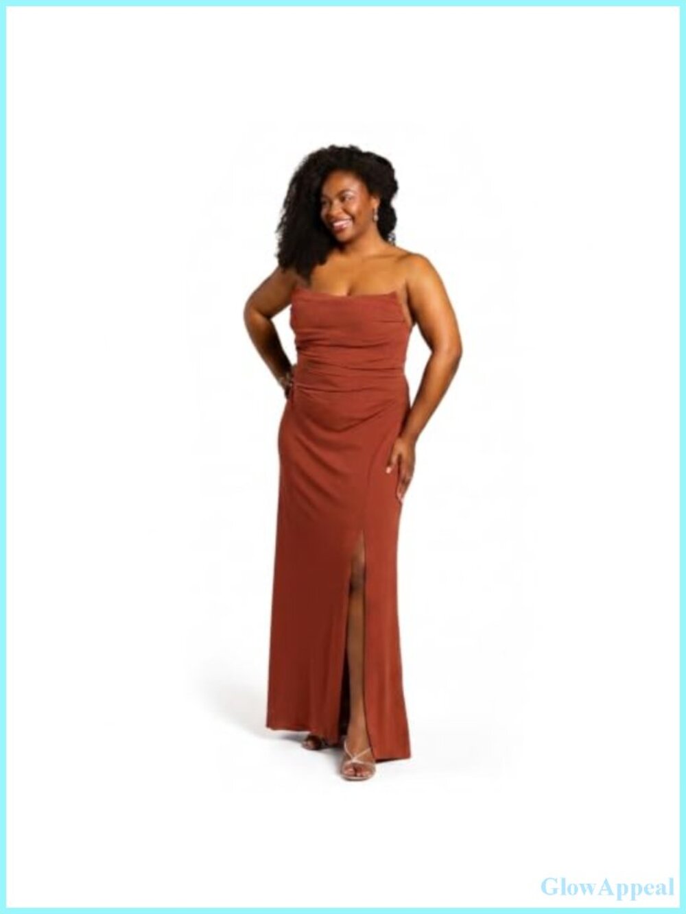 Elegant Crepe Sheath Maxi Gown Sculpted Strapless Formal Dress